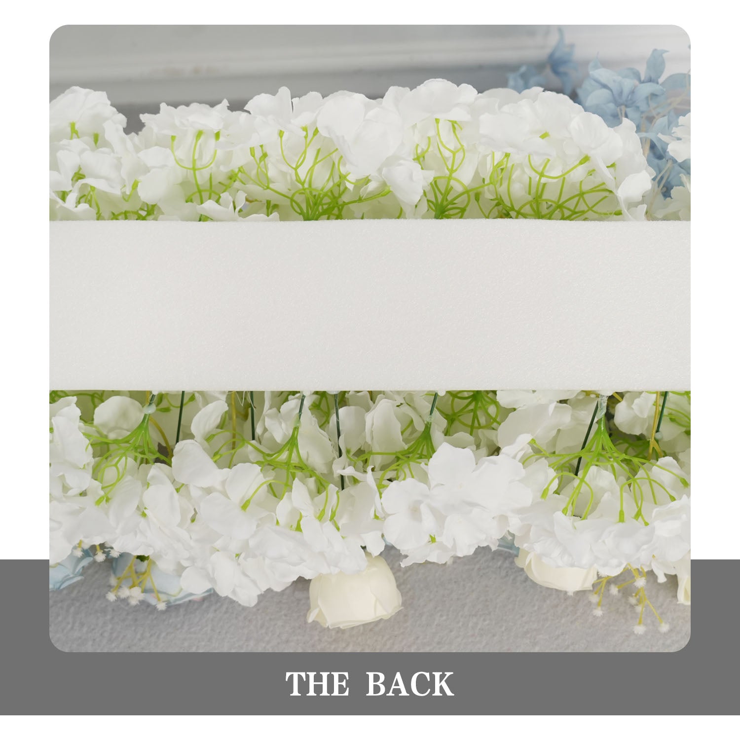 Uflower Blue White Flower Wedding Backdrop Arch Floral Arrangement